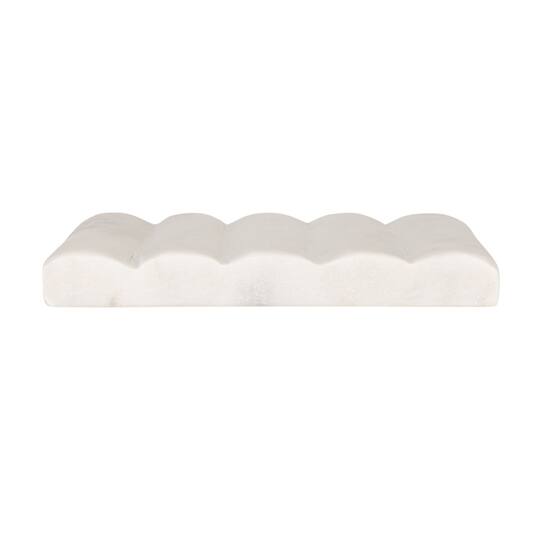 Hello Honey® 5" Contemporary Carved Marble Bathroom Soap Dish
